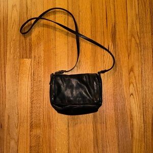 Margot black leather crossbody